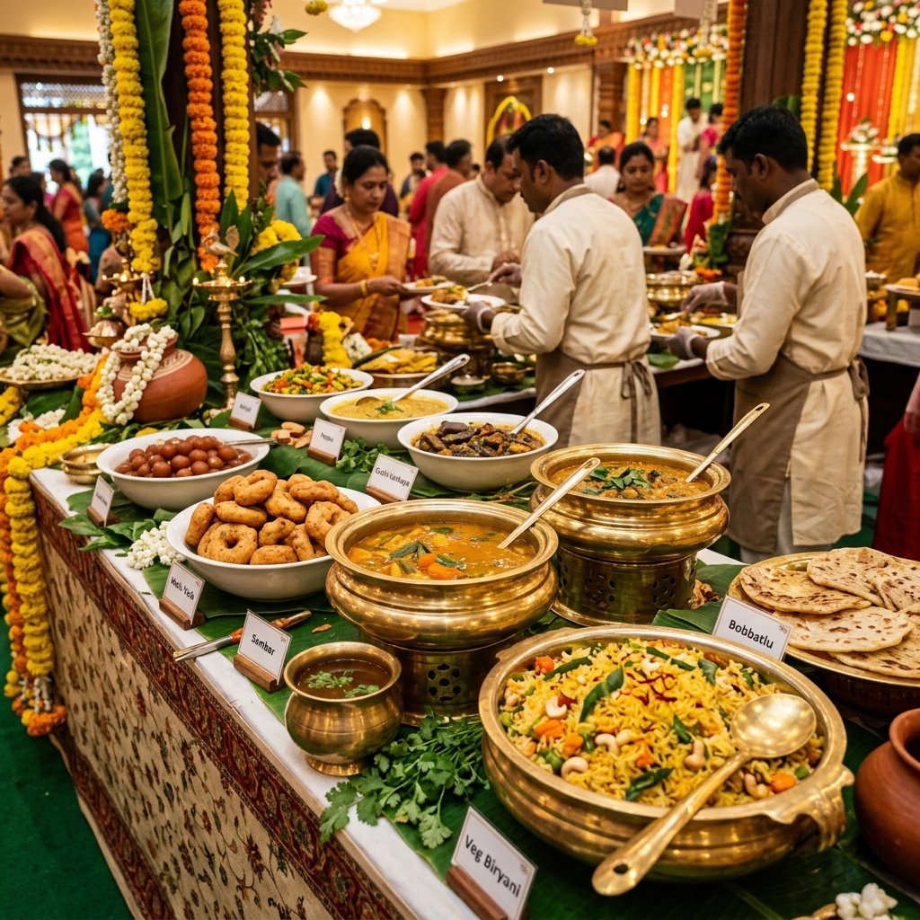 South Indian Wedding Catering Buffet